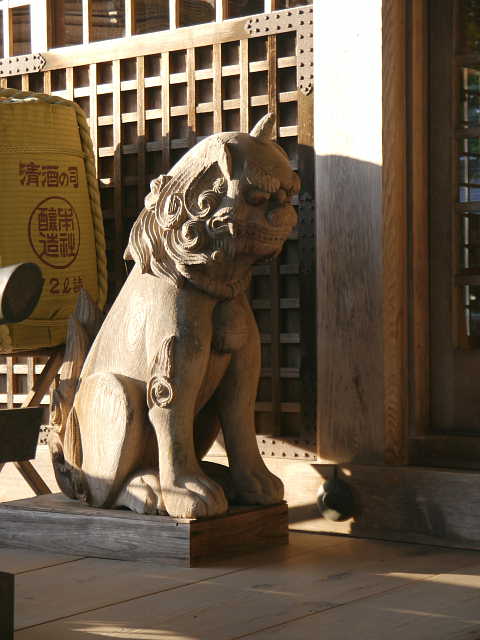 但馬国一宮　出石神社 狛犬 写真