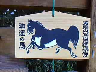 目黒　五百羅漢寺 強運の馬絵馬 写真