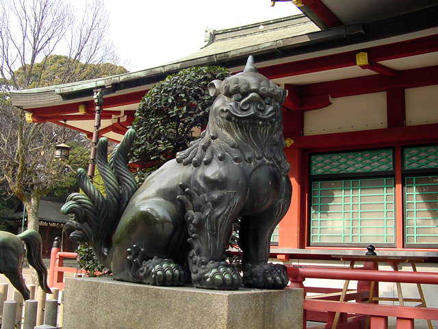 西宮神社 一角の狛犬