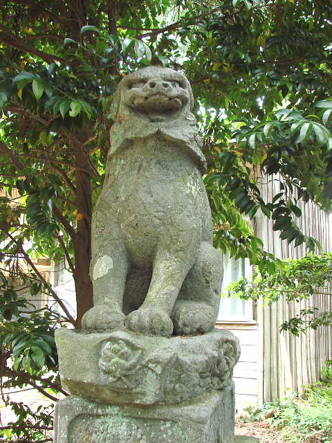 佐渡　羽黒神社 狛犬 写真