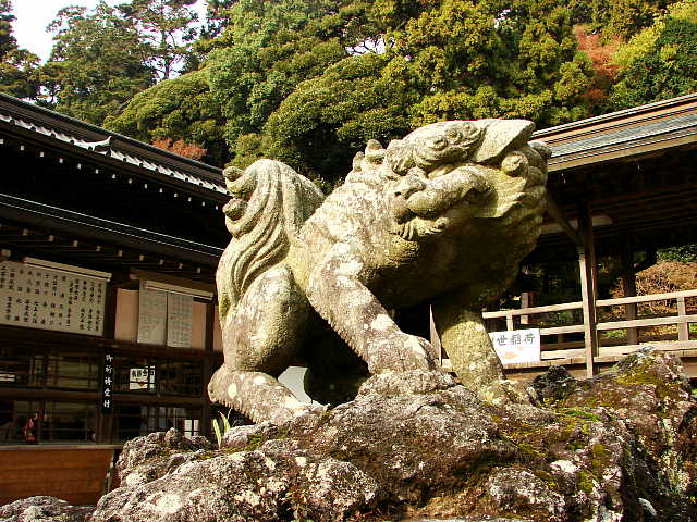 筑波山神社 狛犬 写真